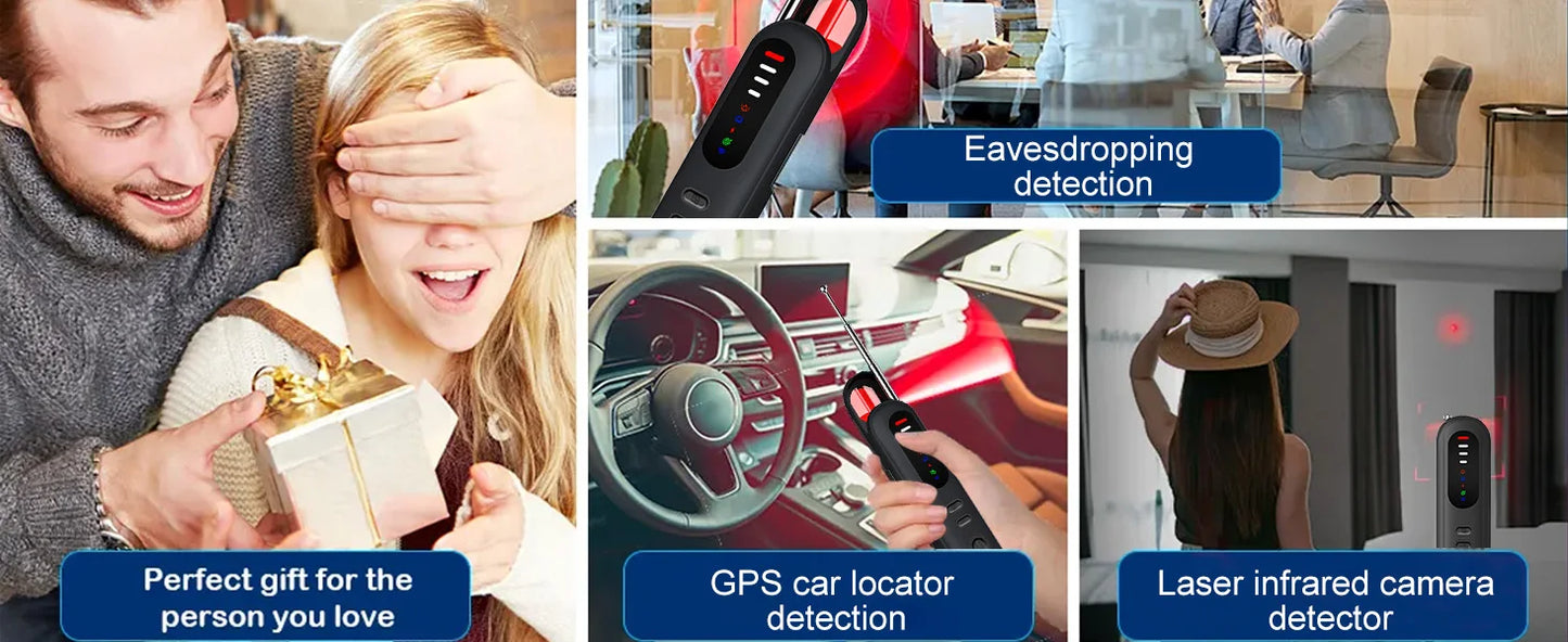 Camera Detector – Anti-Spy Infrared & GPS Signal Detection Alarm for Privacy Protection