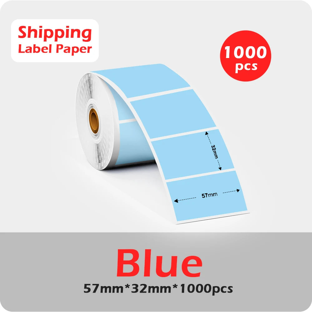 Phomemo 4x6 Thermal Shipping Label Paper – 500 Fanfold Labels, 100x150mm, Compatible with Zebra, Rollo, Phomemo, MUNBYN, Jiose & More