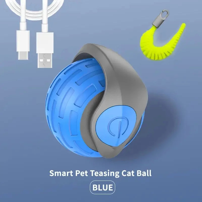 Smart Cat Toy Ball – USB Rechargeable Electric Rolling Ball with Auto Motion & Sound for Indoor Kittens