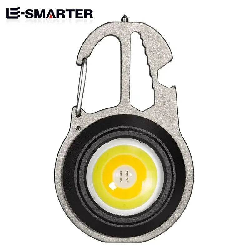 Mini Magnetic LED Work Light – Portable COB Flashlight & Emergency Keychain Tool (500LM)