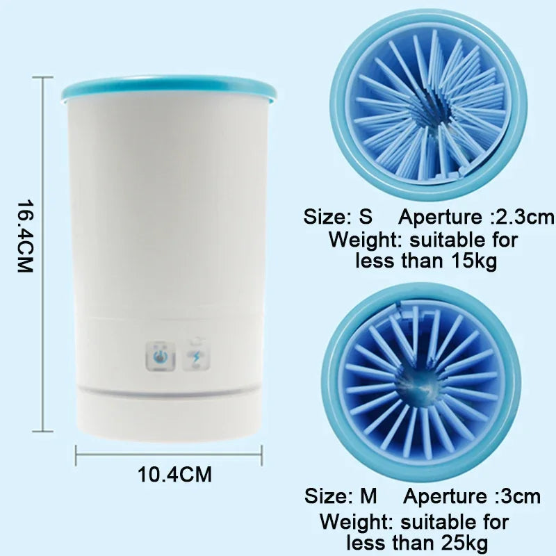Automatic Electric Pet Foot Washer for Dogs & Cats – USB Rechargeable Low Noise Paw Cleaner for Home Use