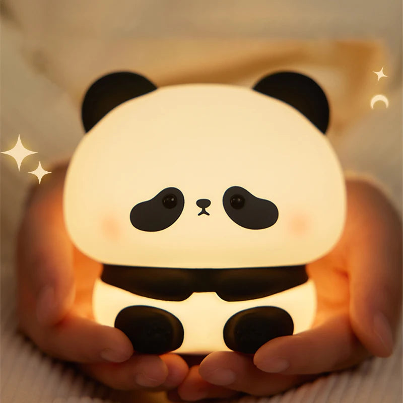 Cute Animal LED Night Light – USB Rechargeable Bedside Lamp for Kids (Panda, Rabbit, More)