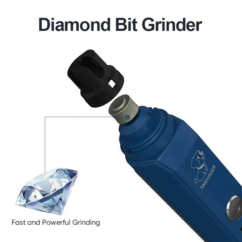 Quiet Electric Dog & Cat Nail Grinder with LED Light – Rechargeable Pet Nail Trimmer for Painless Grooming**