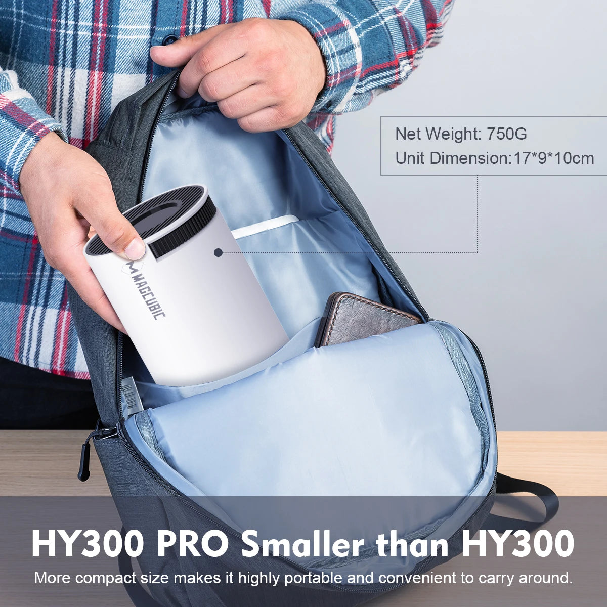 Magcubic HY300 Pro 4K Android 11 Projector – Dual WiFi6, 260 ANSI Lumens, 1080P Home & Outdoor Cinema