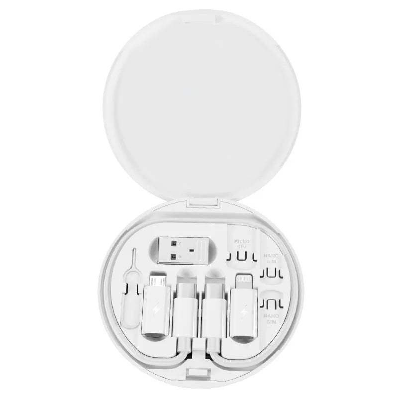 Multi USB Type C to C 60W Charging Adapter Cable Kit – USB A & Type C to Micro, Lighting, & Fast Charging Set with Phone Holder