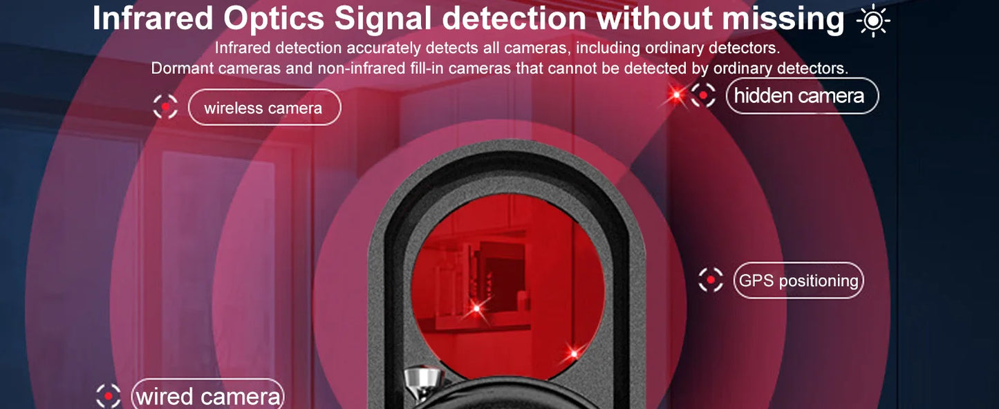 Camera Detector – Anti-Spy Infrared & GPS Signal Detection Alarm for Privacy Protection