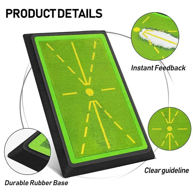 Golf Strike Mat PM130-B - Swing Training Detection Pad with Trace Display for Beginners