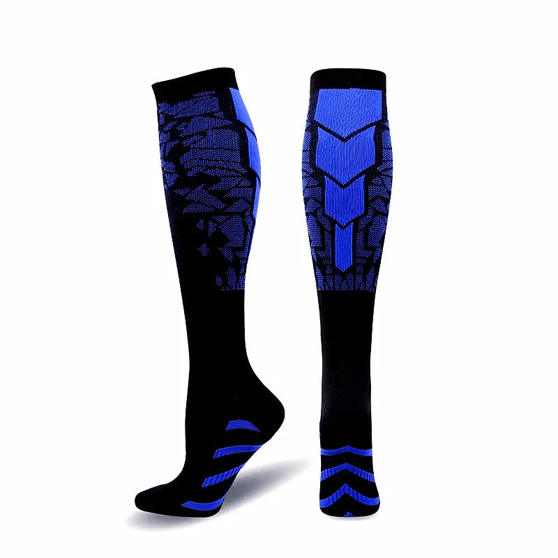 Unisex Compression Socks 20-30mmHg - Knee-High Anti-Fatigue & Pain Relief Socks for Running, Football & Sports