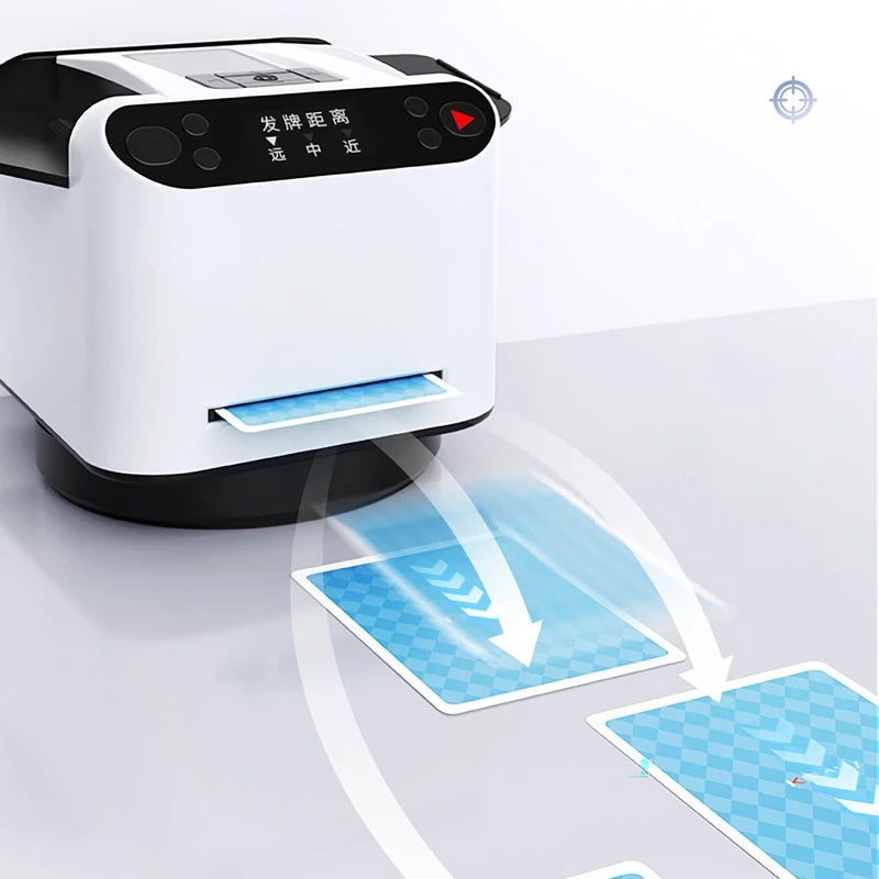 360° Rotating Automatic Card Shuffle Dealer Machine – 2-in-1 Shuffling & Dealing Tool for Poker, Party Games, and Outdoor Use