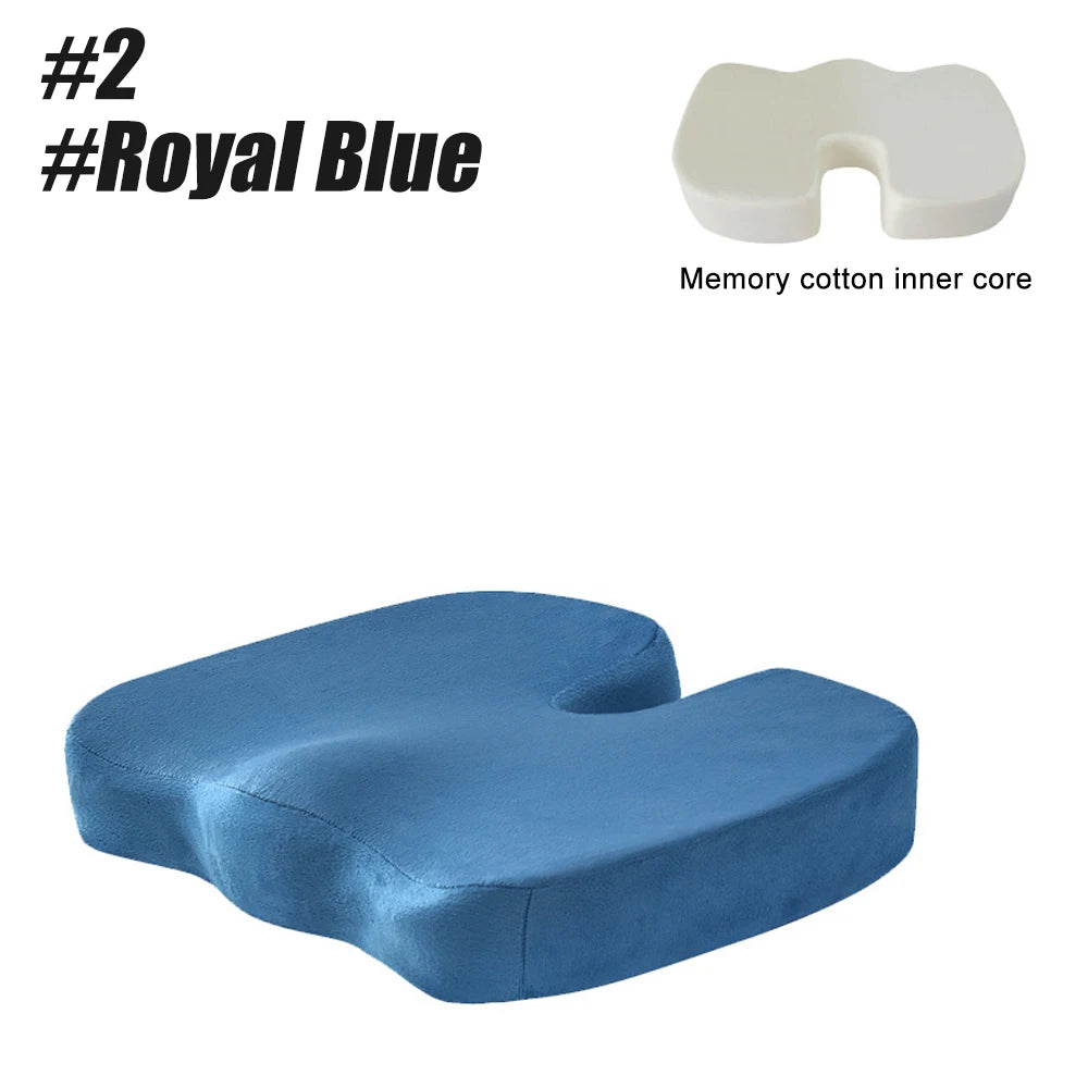 Seat Cushion for Office Chairs - Tailbone Pain Relief Pillow - Ergonomic Posture Support Pad