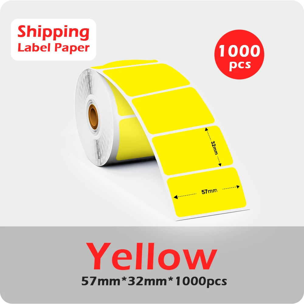 Phomemo 4x6 Thermal Shipping Label Paper – 500 Fanfold Labels, 100x150mm, Compatible with Zebra, Rollo, Phomemo, MUNBYN, Jiose & More