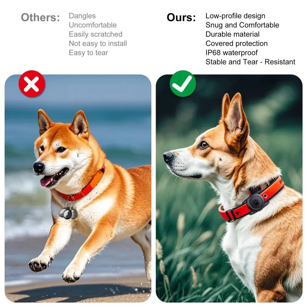 Waterproof For Airtag Dog Collar Holder Case Silicone Lightweight Tracker Cover Protector Stretchable Protective Sleeve Cat