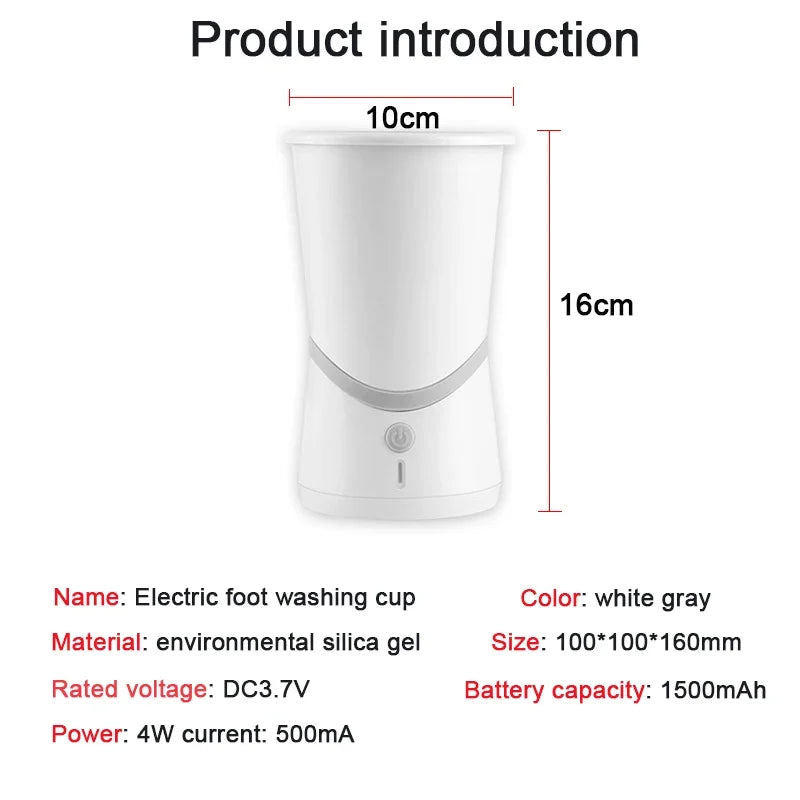 Automatic Electric Pet Foot Washer for Dogs & Cats – USB Rechargeable Low Noise Paw Cleaner for Home Use