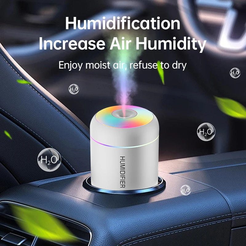 180ML USB Mini Aroma Humidifier – Ultrasonic Diffuser with LED Light for Home, Car & Bedroom