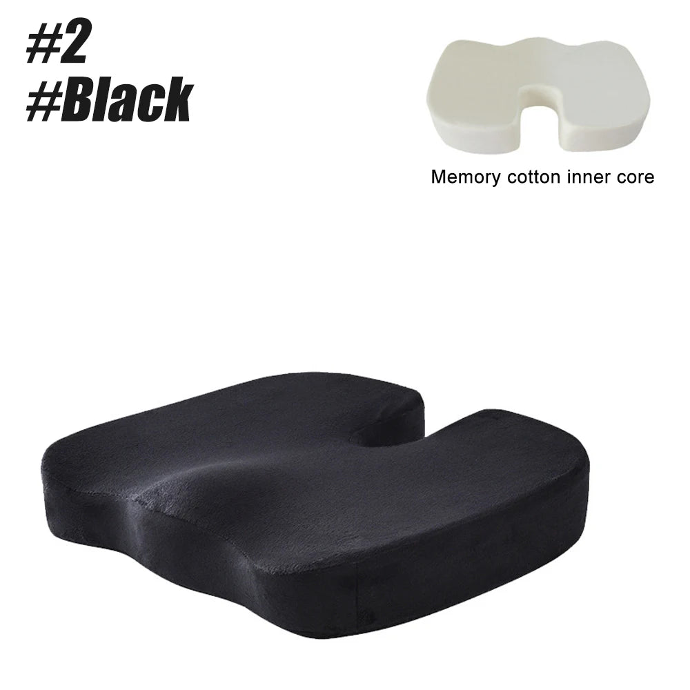 Seat Cushion for Office Chairs - Tailbone Pain Relief Pillow - Ergonomic Posture Support Pad