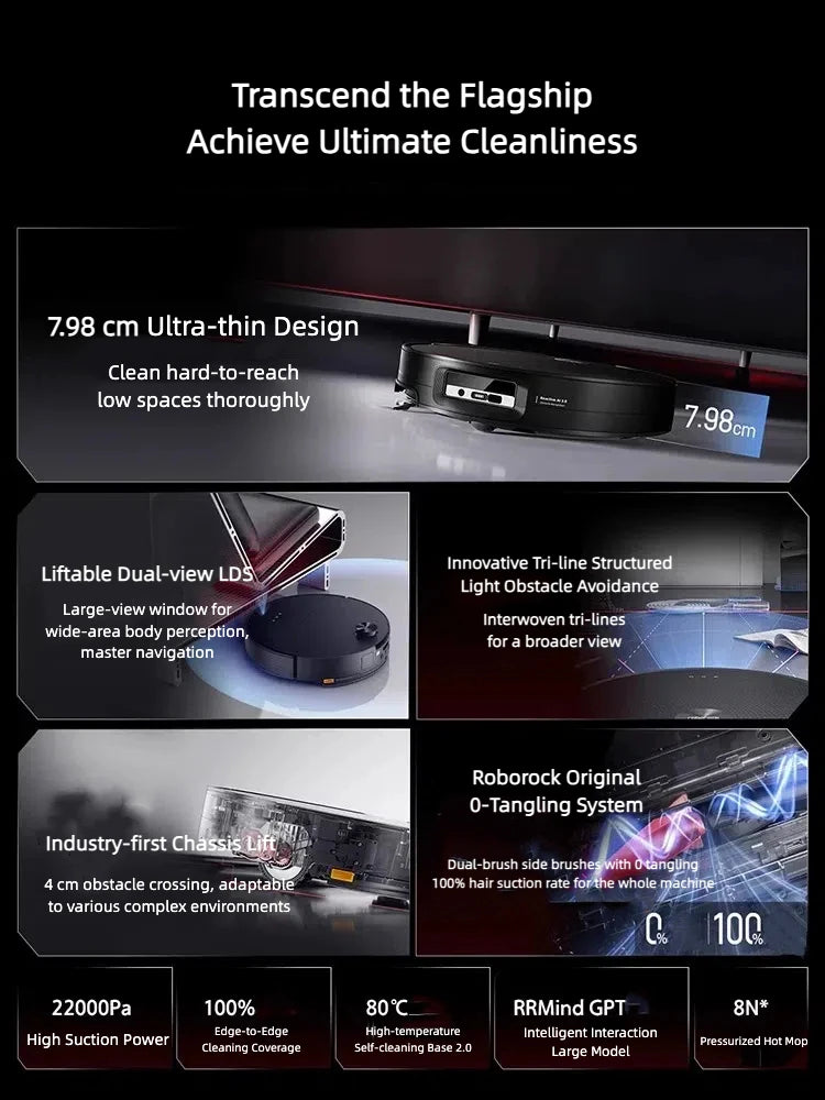 Intelligent machine G30 space robot vacuum cleaner 22KPa high suction new bionic manipulator household dry and wet cleaning