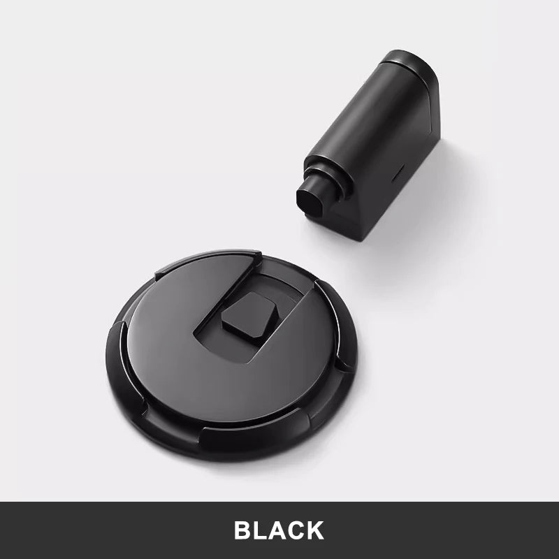 Non-Punch Automatic Floor Door Stopper – Zinc Alloy Windproof Door Stop, Gold/Black/Grey