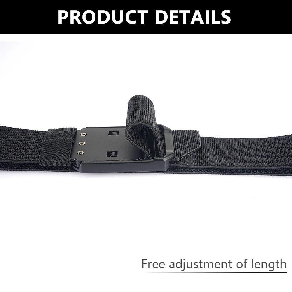 TUSHI Tactical Belt for Men & Women - Aluminium Alloy Quick Release Military Waistband for Outdoor, Hiking & Casual Wear