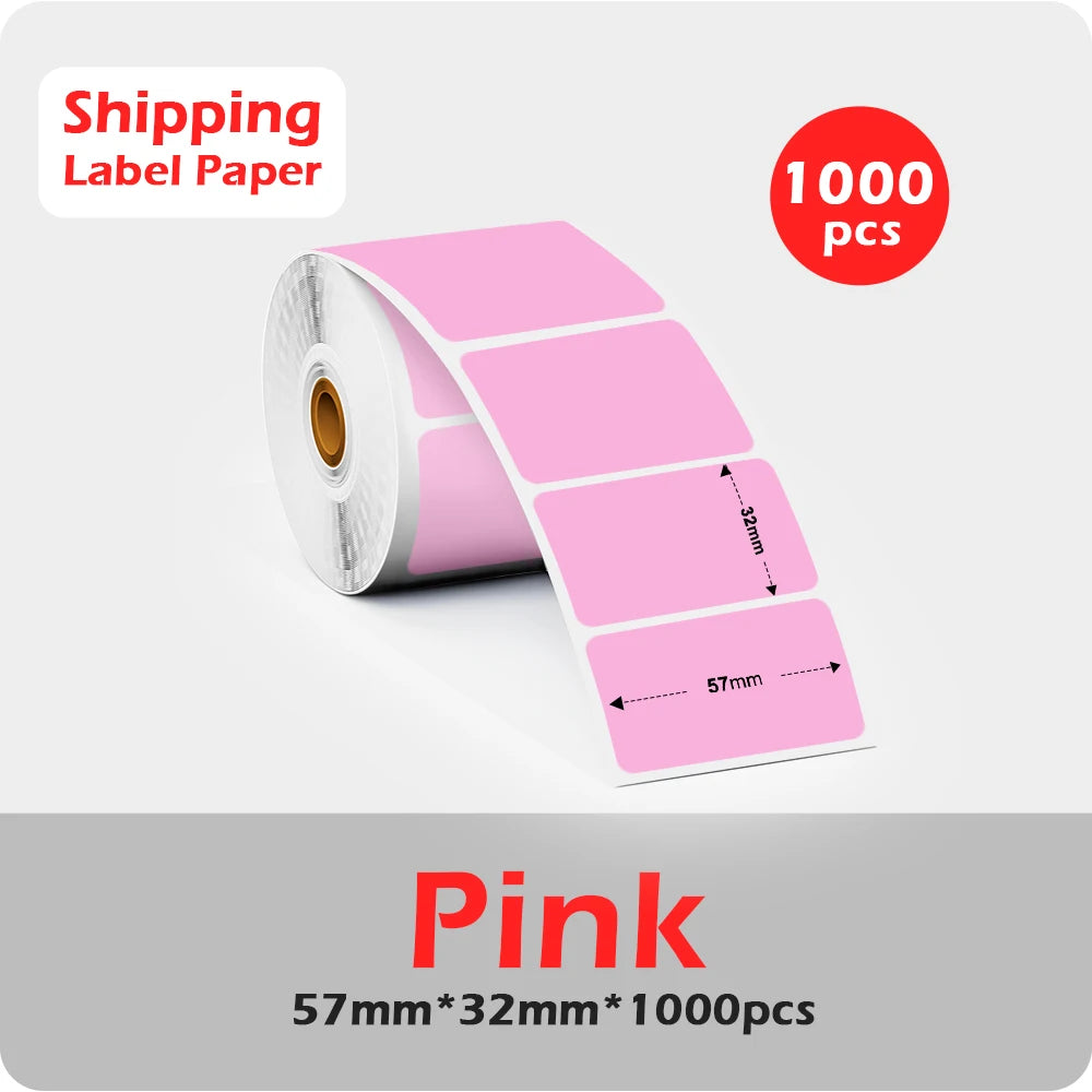 Phomemo 4x6 Thermal Shipping Label Paper – 500 Fanfold Labels, 100x150mm, Compatible with Zebra, Rollo, Phomemo, MUNBYN, Jiose & More