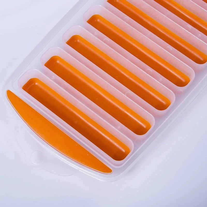 10-Grid Giant Silicone Ice Cube Tray – Long Strip Mold for Square Ice Blocks, Wine, Bars & Parties