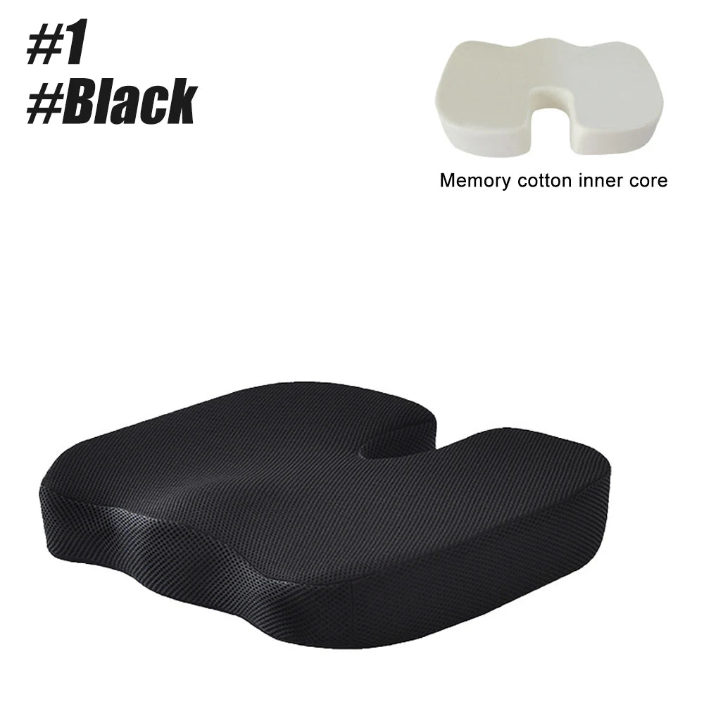 Seat Cushion for Office Chairs - Tailbone Pain Relief Pillow - Ergonomic Posture Support Pad