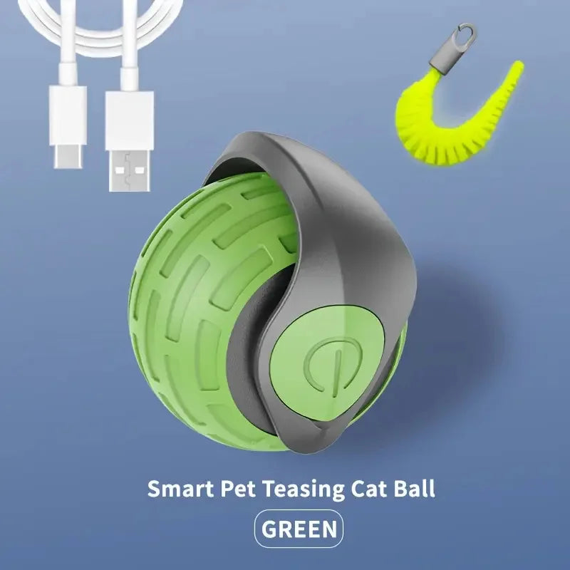 Smart Cat Toy Ball – USB Rechargeable Electric Rolling Ball with Auto Motion & Sound for Indoor Kittens