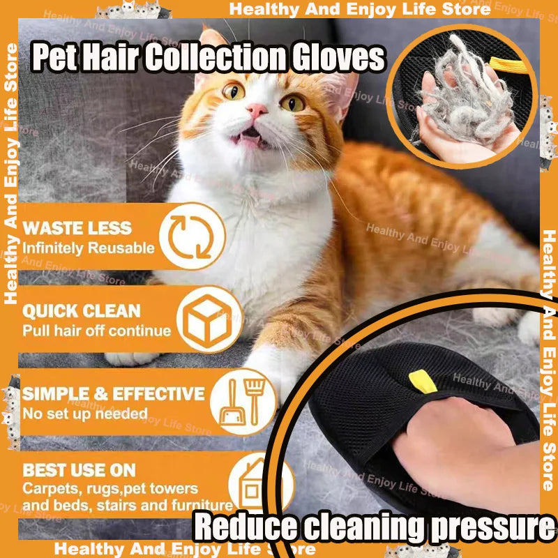 Multi-Functional Pet Hair Removal Glove – Gentle Grooming for Happy Pets