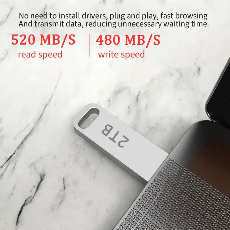 Xiaomi 2TB USB 3.2 Type-C & USB Flash Drive High-Speed Metal U Disk Waterproof SSD Storage for PC & Phone