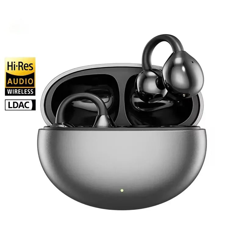 Wireless Earbuds – Bluetooth 5.4 Ear Clip Headset with ENC Mic, Noise Cancelling
