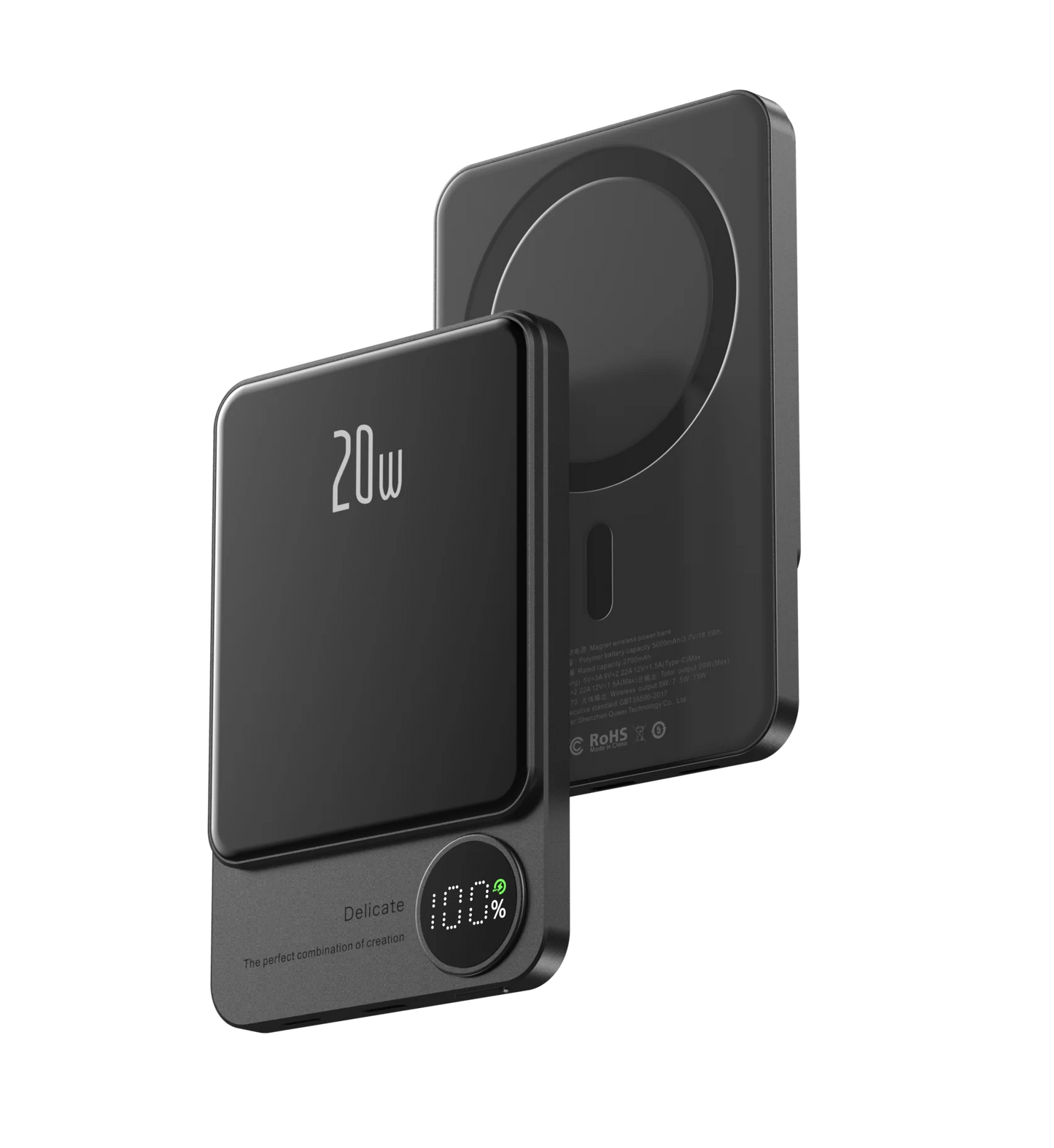 10000mAh Magnetic Wireless Power Bank - Fast Charging Portable Charger for iPhone & Samsung - Magsafe Compatible