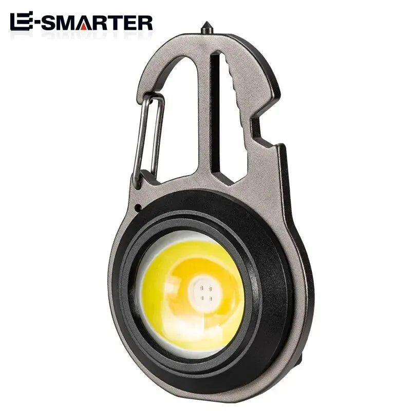 Mini Magnetic LED Work Light – Portable COB Flashlight & Emergency Keychain Tool (500LM)