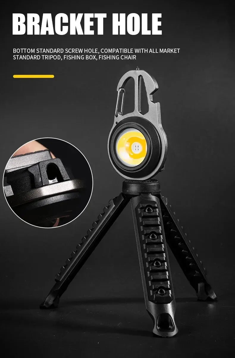 Mini Magnetic LED Work Light – Portable COB Flashlight & Emergency Keychain Tool (500LM)