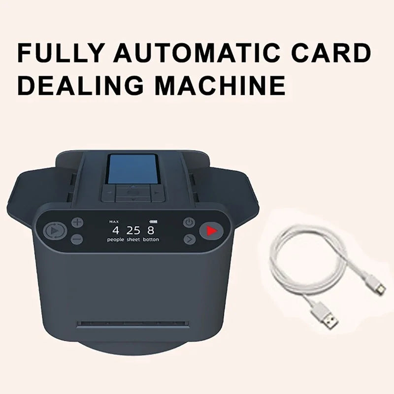 360° Rotating Automatic Card Shuffle Dealer Machine – 2-in-1 Shuffling & Dealing Tool for Poker, Party Games, and Outdoor Use