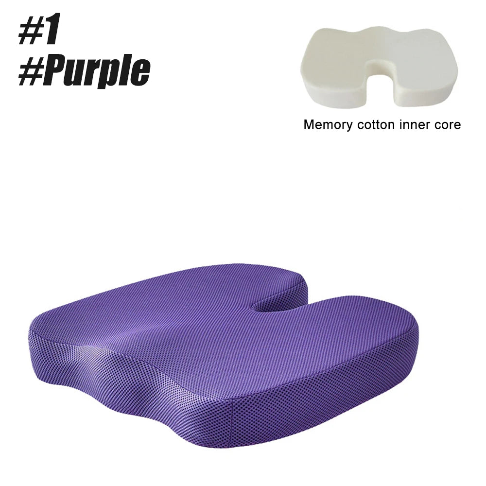Seat Cushion for Office Chairs - Tailbone Pain Relief Pillow - Ergonomic Posture Support Pad