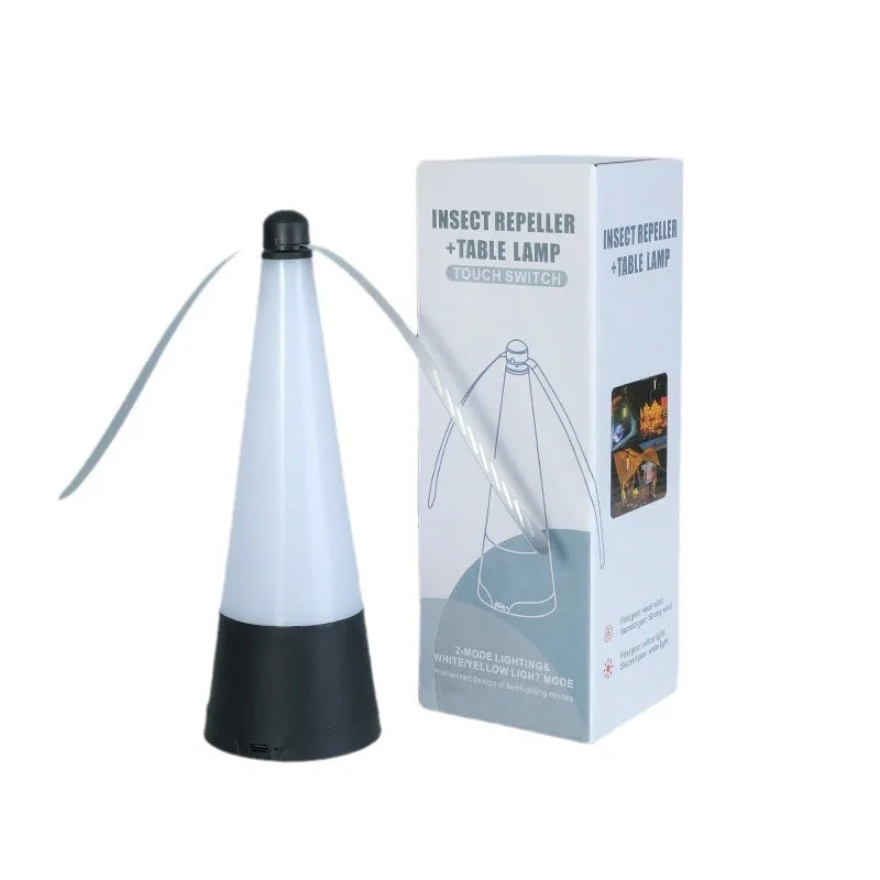 LED Fly Repellent Fan – Portable Insect Repeller for Outdoor Dining, USB/Battery Powered