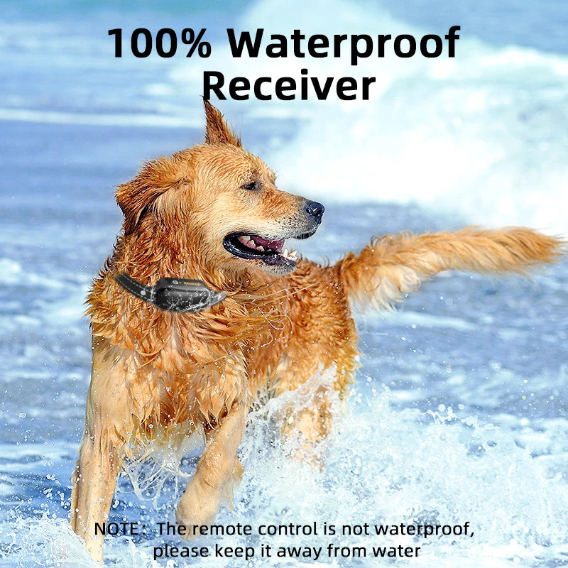 Electric Dog Training Collar – IPX7 Waterproof, 1000M Remote, Rechargeable Anti-Bark Shock & Vibration Collar for All Dogs