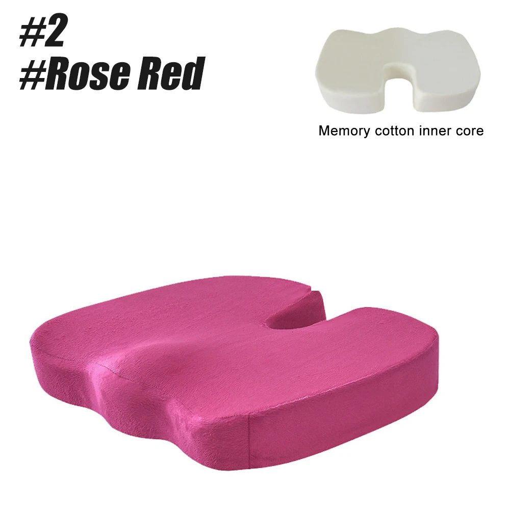 Seat Cushion for Office Chairs - Tailbone Pain Relief Pillow - Ergonomic Posture Support Pad