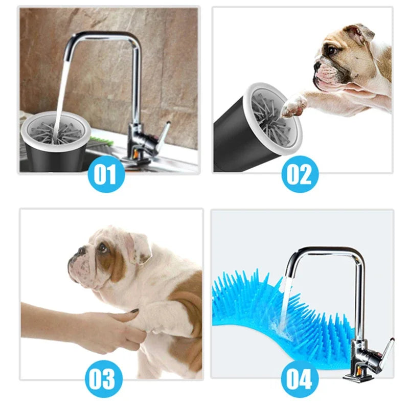 Automatic Electric Pet Foot Washer for Dogs & Cats – USB Rechargeable Low Noise Paw Cleaner for Home Use