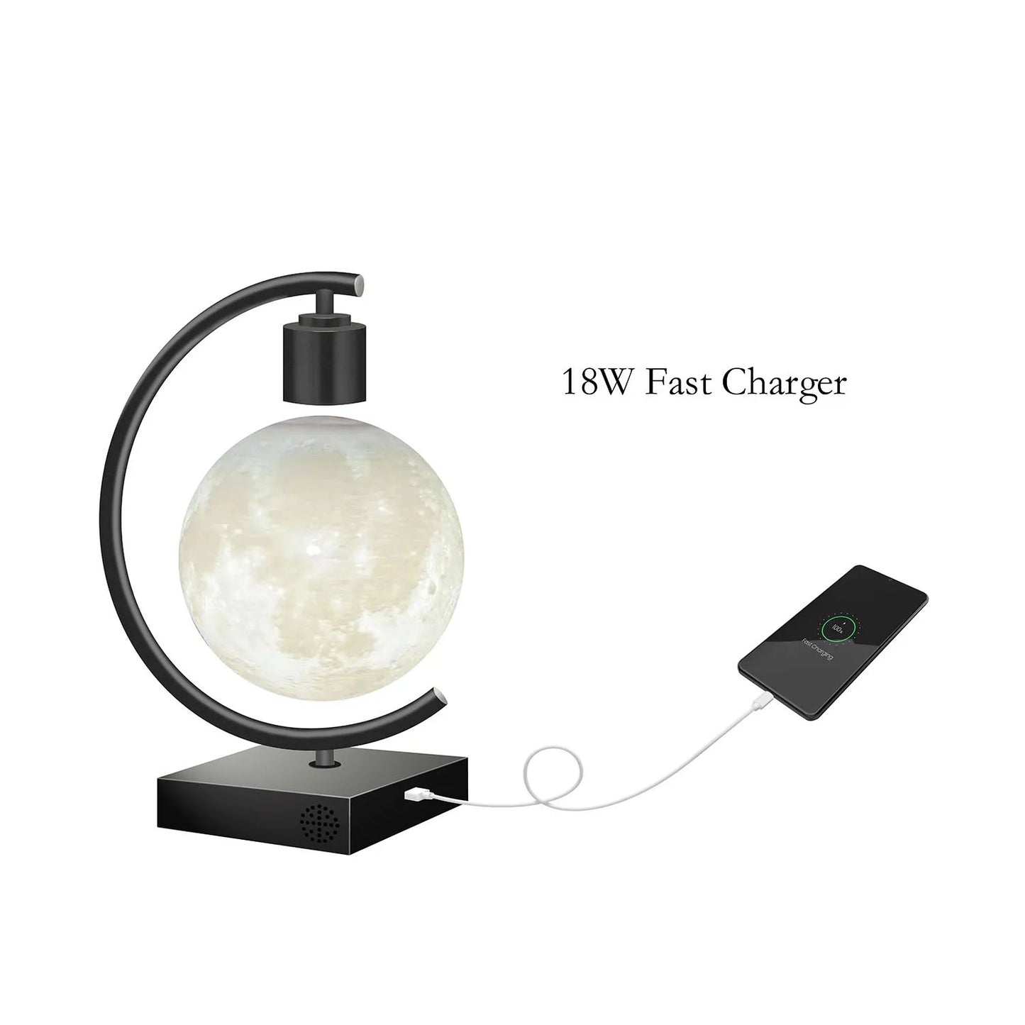 Magnetic Levitating Light Bulb – Wireless Floating LED Desk Lamp with Wood Base (Warm White)