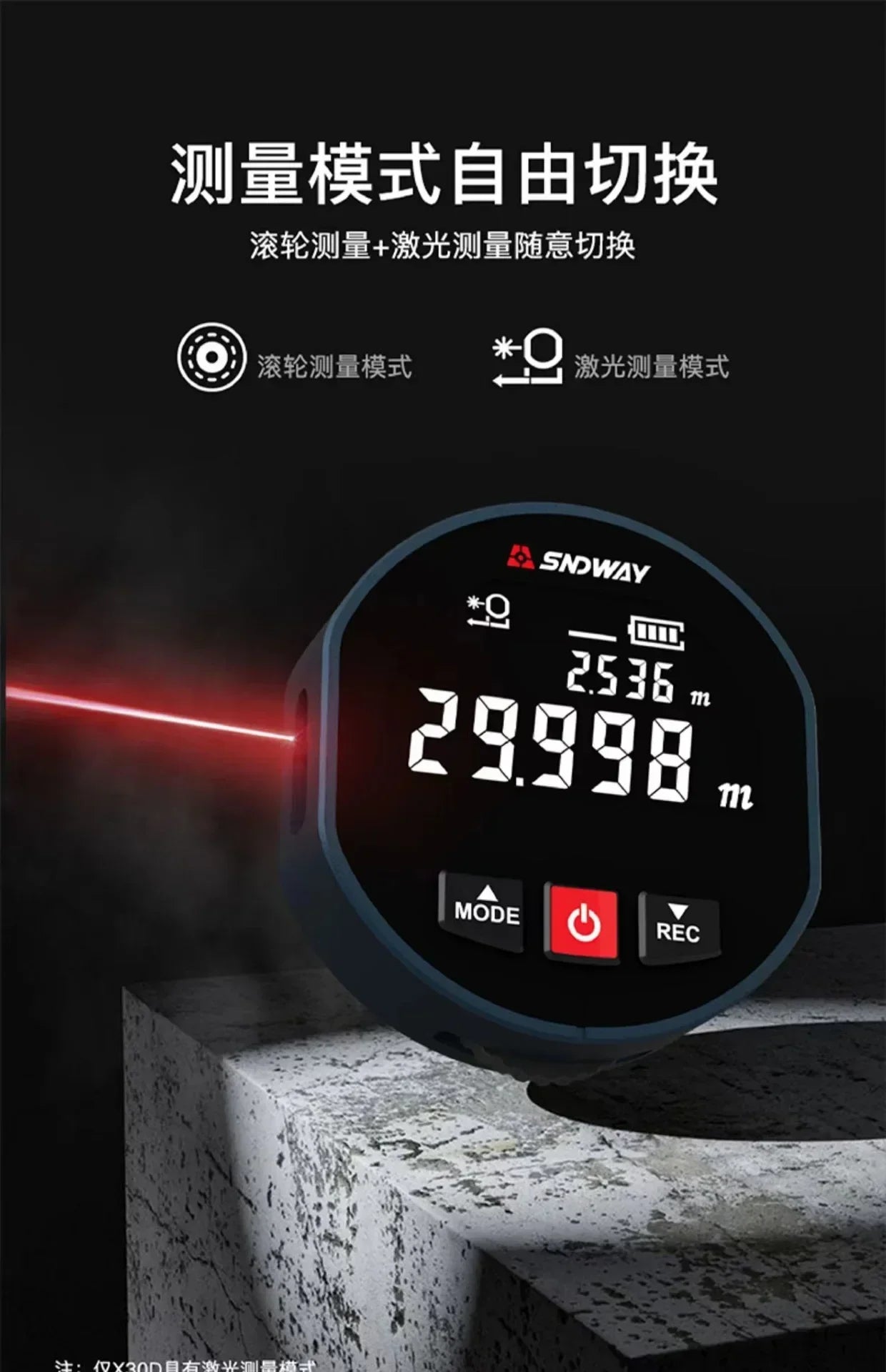 Roller Laser Rangefinder – Dual Mode Distance Meter, Laser & Roll Tape Measure for Home Improvement