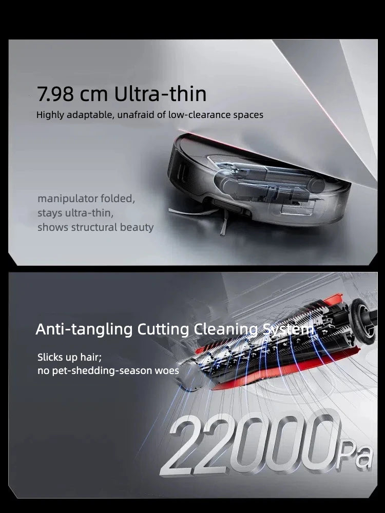 Intelligent machine G30 space robot vacuum cleaner 22KPa high suction new bionic manipulator household dry and wet cleaning
