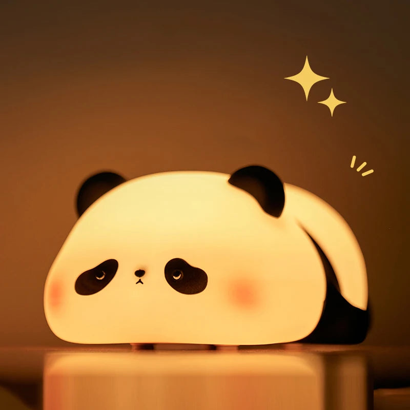 Cute Animal LED Night Light – USB Rechargeable Bedside Lamp for Kids (Panda, Rabbit, More)