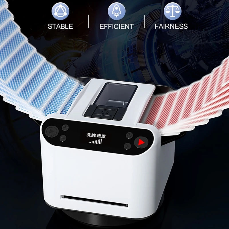 360° Rotating Automatic Card Shuffle Dealer Machine – 2-in-1 Shuffling & Dealing Tool for Poker, Party Games, and Outdoor Use