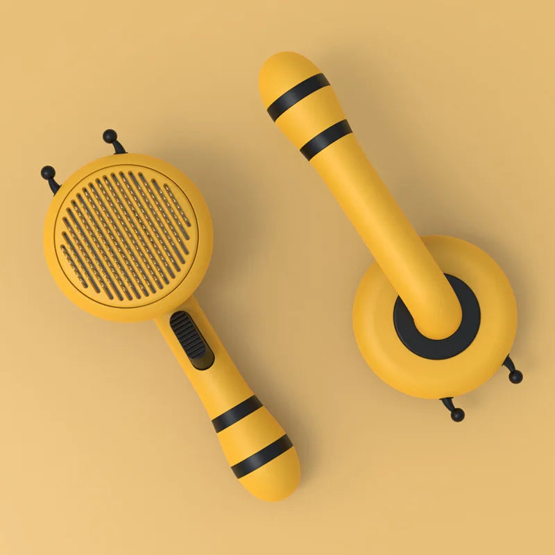 Pumpkin Pet Brush – Self-Cleaning Slicker Brush for Dogs & Cats, Removes Loose Undercoat & Tangles, Gentle Grooming Comb