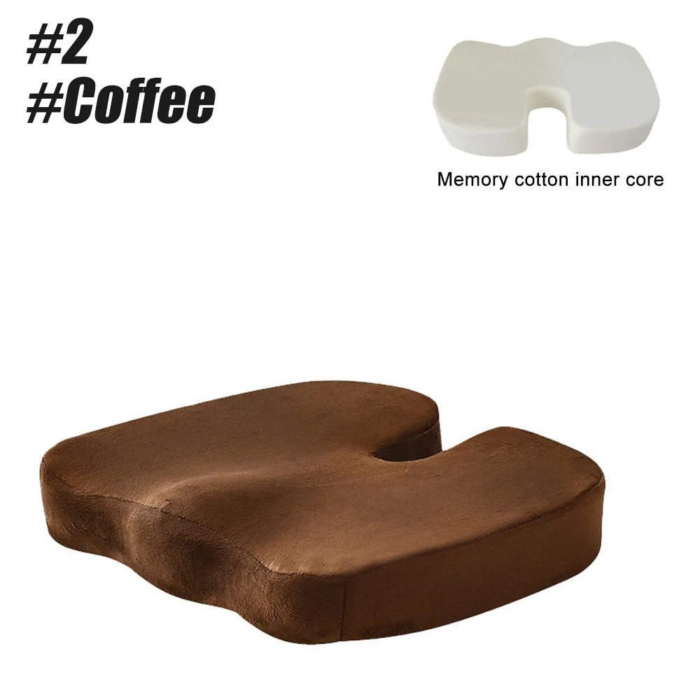 Seat Cushion for Office Chairs - Tailbone Pain Relief Pillow - Ergonomic Posture Support Pad