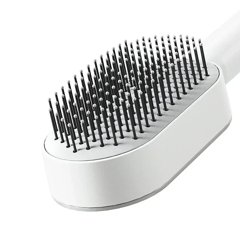 Self Cleaning Hair Brush for Women – One-Key Hair Loss Prevention & Scalp Massage Comb