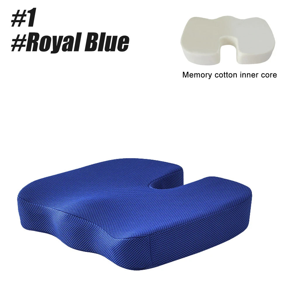 Seat Cushion for Office Chairs - Tailbone Pain Relief Pillow - Ergonomic Posture Support Pad