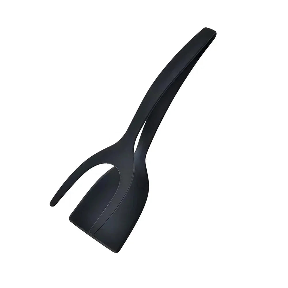 2-in-1 Grip Flip Spatula Tongs – Non-Stick Nylon Cooking Tool for Eggs, Pancakes, Omelets, Fish, and More