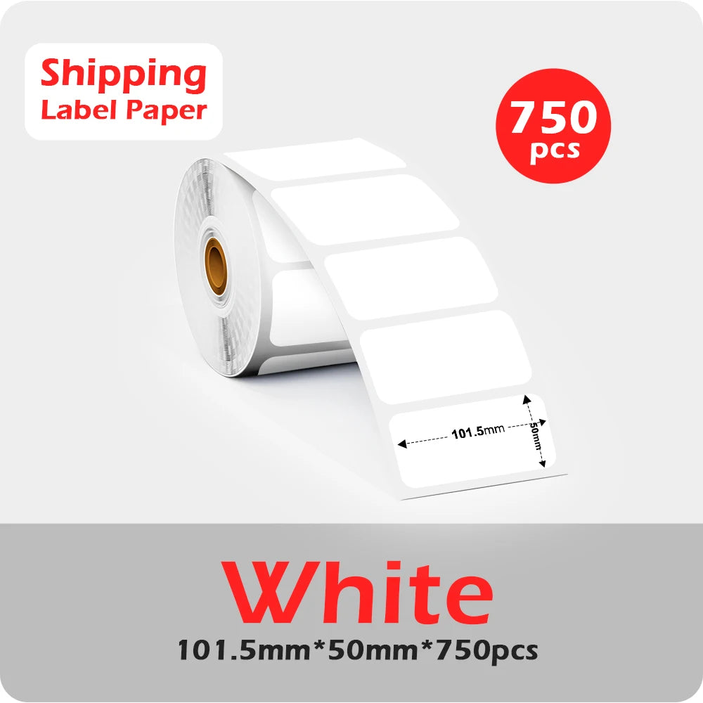 Phomemo 4x6 Thermal Shipping Label Paper – 500 Fanfold Labels, 100x150mm, Compatible with Zebra, Rollo, Phomemo, MUNBYN, Jiose & More