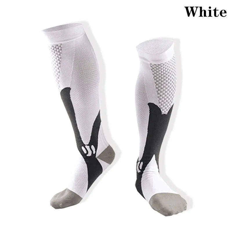 Unisex Compression Socks 20-30mmHg - Knee-High Anti-Fatigue & Pain Relief Socks for Running, Football & Sports